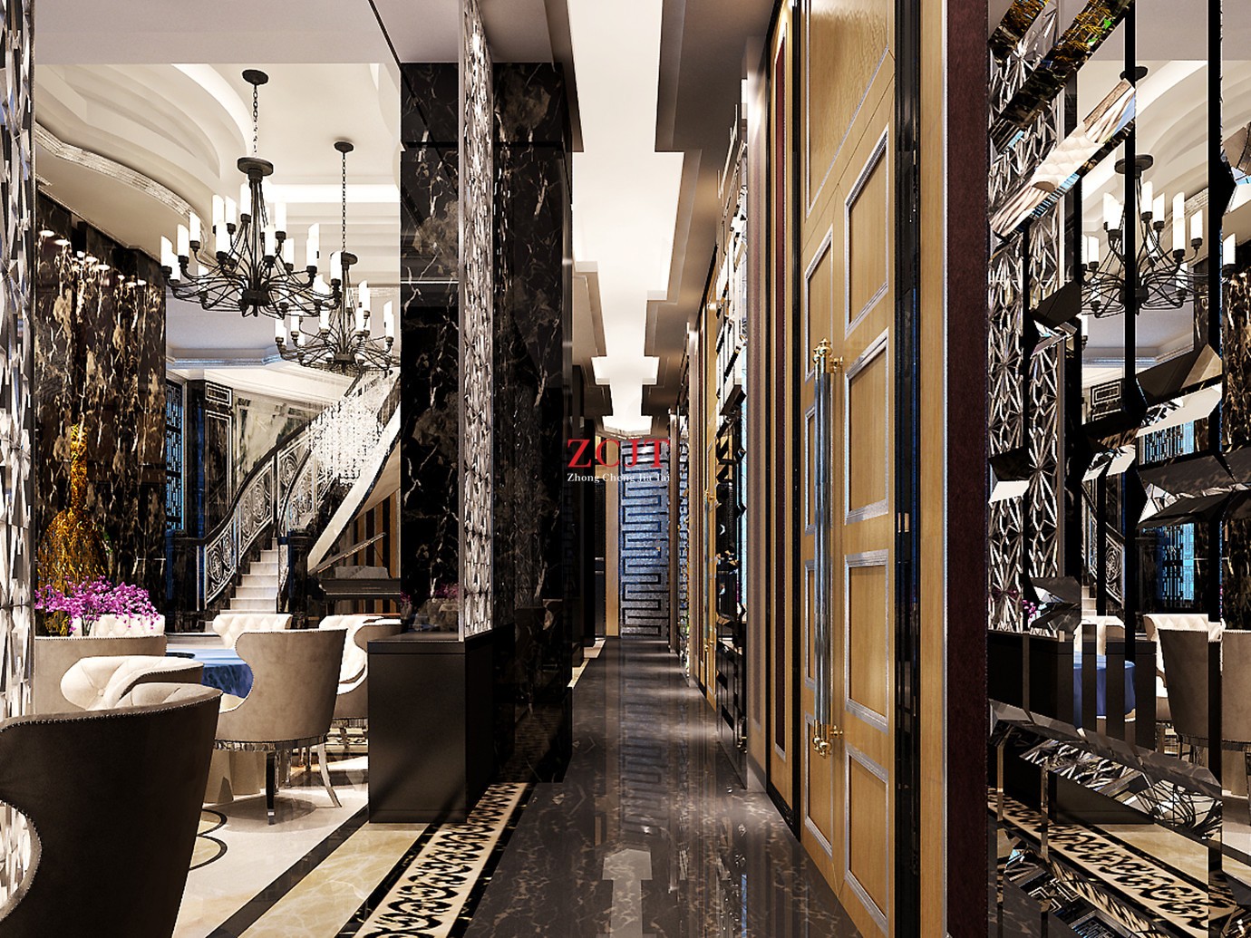 酒店宴會廳過道裝修