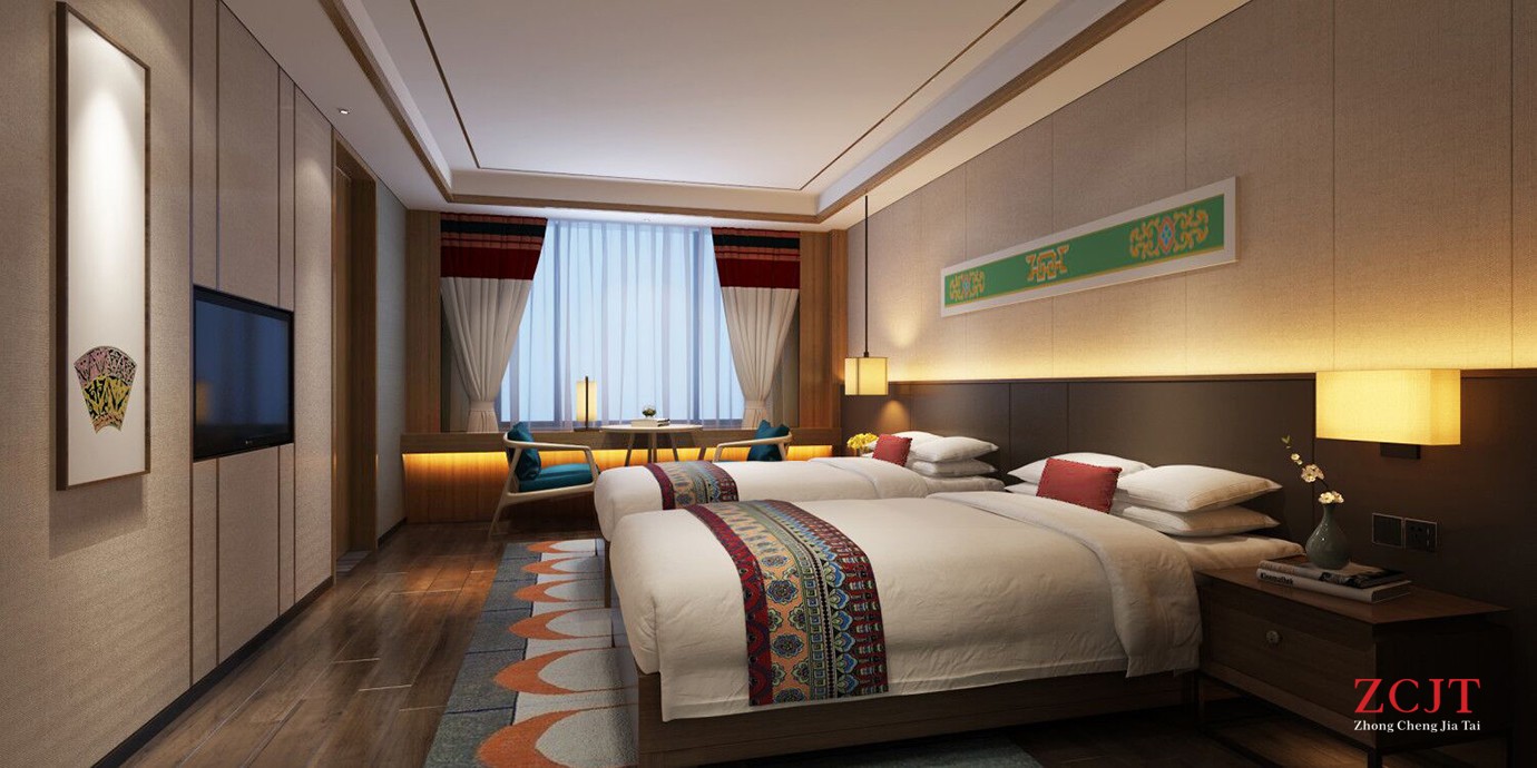 酒店臥室設(shè)計(jì)裝修、雙人間客房