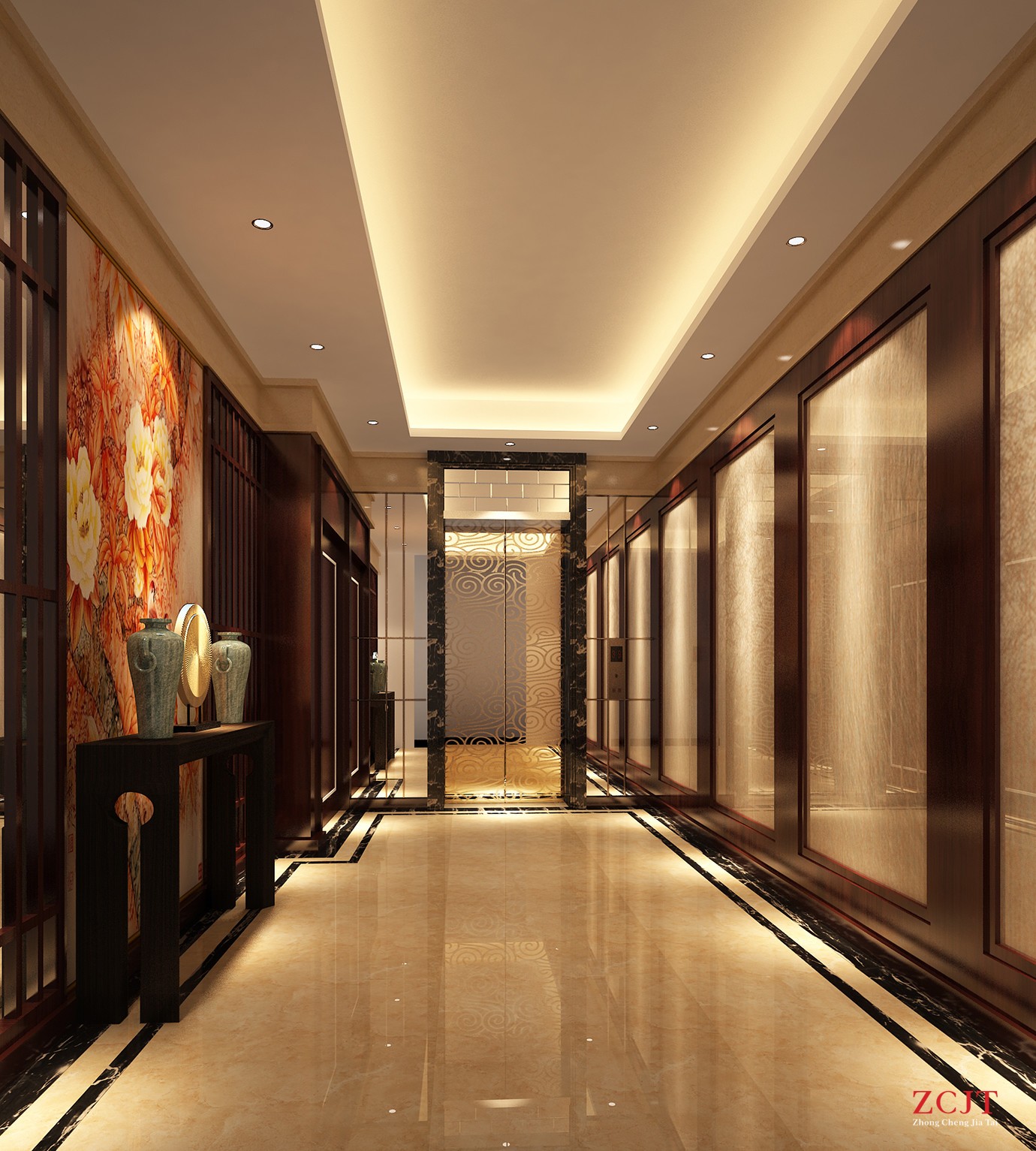 客房電梯口設計