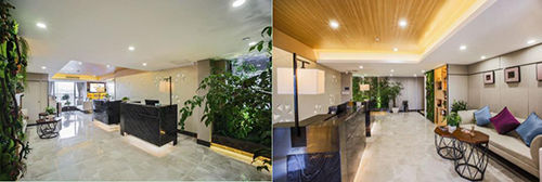 成都網(wǎng)魚電競(jìng)酒店接待大廳改造