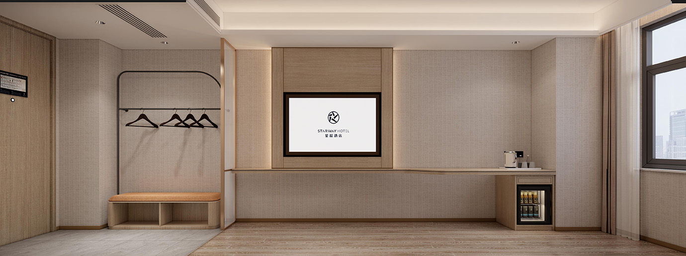  酒店雙人間休閑區(qū)客房裝修