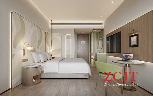 裝修公司項目梨州酒店單人間客房設(shè)計裝修